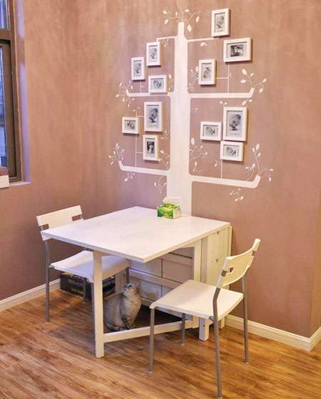 極簡風餐廳餐桌設計，簡約到極致也是一種美