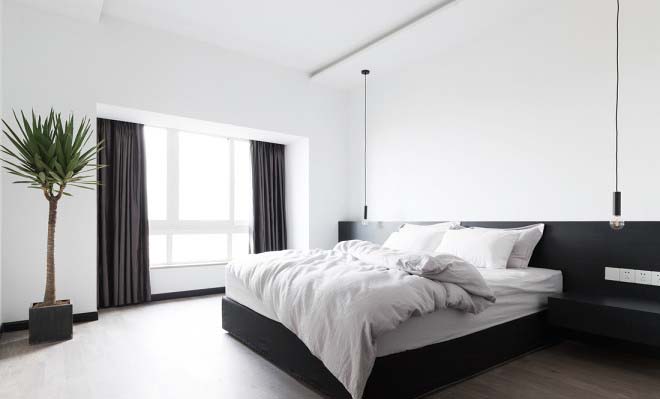 120平現(xiàn)代風(fēng)家裝案例，黑與白的詩情畫意