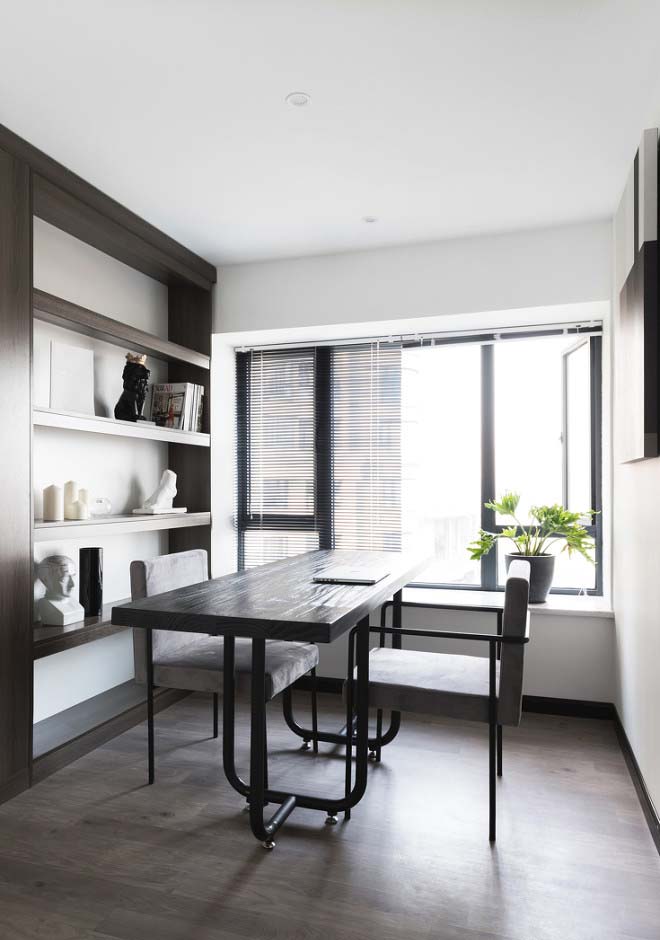 120平現(xiàn)代風(fēng)家裝案例，黑與白的詩情畫意