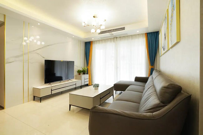 現代簡約三室兩廳，裹著裊裊茶香，演繹優(yōu)雅的生活格調